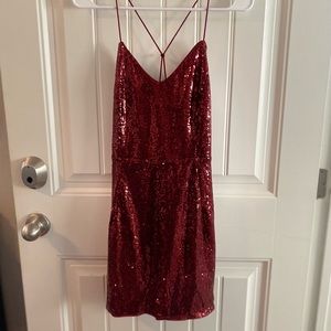 Maroon Sparkle Dress